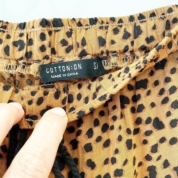 cotton On Leopard Print Ruffle skirt with tassels - Picture 4 of 4